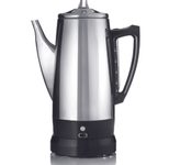 C3 Basic Perkolator aus gebürstetem Edelstahl für  4 - 12 Tassen Kaffee - silber