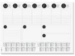 SIGEL Schreibtischunterlage WOCHENPLANER 2026/2027 schwarz/weiß Papier 42,0 x 29,7 cm, 30 Blatt