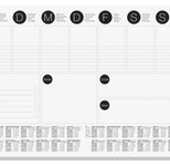 SIGEL Schreibtischunterlage WOCHENPLANER 2026/2027 schwarz/weiß Papier 42,0 x 29,7 cm, 30 Blatt