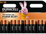 DURACELL Batterien PLUS Alkali-Mangan Mignon AA 1,5 V, 10 St.