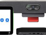 Poly Studio Zoom-Rooms-Bundle für kleine Räume: Studio R30 USB-Videobar und HP PC mit TC10