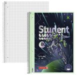 BRUNNEN Collegeblock Premium Student Robot Heroes DIN A4 kariert