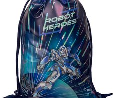BRUNNEN ROBOT HEROES Turnbeutel dunkelblau, mint, lila