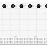 SIGEL Schreibtischunterlage MONATSPLANER 2026/2027/2028 schwarz/weiß Papier 59,5 x 41,0 cm, 12 Blatt