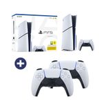 Sony PlayStation 5 Disc-Edition (E-Chassis) + 2x DualSense Wireless-Controller white V3
