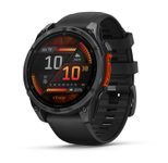 Garmin fēnix® 8 Smartwatch AMOLED 47 mm Schwarz/Schiefergrau mit QuickFit®-Silikon-Armband 22 mm