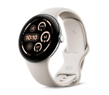 Google Pixel Watch 3 (WiFi) Sportarmband 41mm, Silber/Porzellan