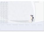 SIGEL Schreibtischunterlage Harmonie 2026/2027/2028 weiß/grau Papier 59,5 x 41,0 cm, 30 Blatt