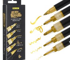ONLINE® Gold Lettering Acrylstifte-Set Gold