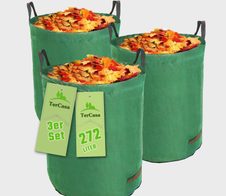 TerCasa Gartenabfallsäcke 272l, grün, 150 g/qm, 3 Stk.