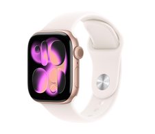 Apple Watch Series 11 Aluminium GPS 42mm Roségold (Sportarmband Blassrosa) S/M