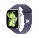 Apple Watch Series 11 Aluminium GPS 46mm Silber (Sportarmband Nebelviolett) S/M