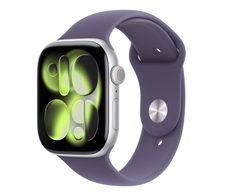Apple Watch Series 11 Aluminium GPS 46mm Silber (Sportarmband Nebelviolett) M/L