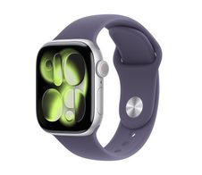 Apple Watch Series 11 Aluminium (GPS + Cellular) 42mm Silber (Sportarmband Nebelviolett) S/M