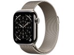 Apple Watch Series 11 Titan Natur (GPS + Cellular) 42mm (Milanaise Armband Natur)