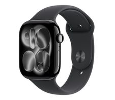 Apple Watch Series 11 Aluminium (GPS + Cellular) 46mm Diamantschwarz (Sportarmband Schwarz) M/L