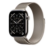 Apple Watch Series 11 Titan Natur (GPS + Cellular) 46mm (Milanaise Armband Natur) M/L