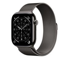 Apple Watch Series 11 Titan Schiefer (GPS + Cellular) 46mm (Milanaise Armband Schiefer) M/L