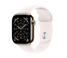 Apple Watch Series 11 Titan Gold (GPS + Cellular) 42mm (Sportarmband Blassrosa) S/M