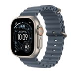 Apple Watch Ultra 3 Titan Natur (GPS + Cellular) 49mm (Ocean Armband Maritimblau)