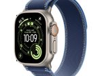 Apple Watch Ultra 3 Titan Natur (GPS + Cellular) 49mm (Trail Armband Blau/Hellblau) M/L
