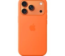 Apple Silikon Case iPhone 17 Pro mit MagSafe (Orange)