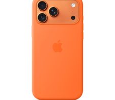 Apple Silikon Case iPhone 17 Pro Max mit MagSafe (Orange)