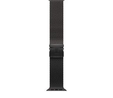 Apple Watch Milanaise Armband Titan Schwarz - 49mm - Large
