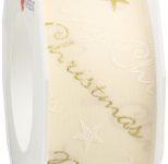 PRÄSENT Geschenkband matt creme 40,0 mm x 20,0 m