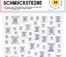 folia Schmucksteine SQUARE IRIDESCENT transparent
