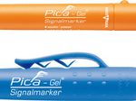 Pica Gel Signalmarker, Industriemarker blau 8.0 mm Schreibfarbe: Gelb