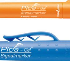 Pica Gel Signalmarker, Industriemarker blau 8.0 mm Schreibfarbe: Gelb