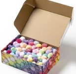 folia Pompons farbsortiert Jumbo Pastell Ø 1,5 - 4,0 cm, 900 St.