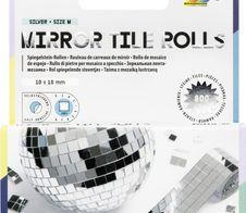 folia Mosaiksteine MIRROR TILE ROLLS M silber
