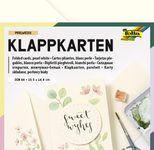 folia Klappkarten, 5 Karten, perlweiß