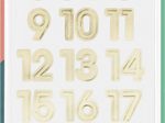 folia Adventskalenderzahlen NUMBERS GOLD gold