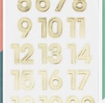 folia Adventskalenderzahlen NUMBERS GOLD gold