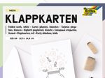 folia Klappkarten, 5 Karten, weiß