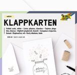 folia Klappkarten, 5 Karten, weiß