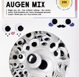 folia Wackelaugen weiß BIG BOX MIX Ø 5,0 - 20,0 mm, 200 St.