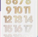 folia Adventskalenderzahlen NUMBERS IRIDESCENT irisierend