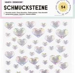 folia Schmucksteine HEARTS IRIDESCENT transparent