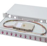 Digitus LWL Spleißbox, 1HE, bestückt, 12x LC DX, OM4