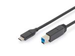 Digitus USB Type-C Anschlusskabel, Type-C auf B