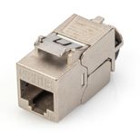 Digitus CAT 6A Keystone Modul, STP, werkzeugfrei, Staubsch int. Kabelmanager,Metall-Snap-In, Set: 24 Stk.