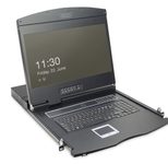 Digitus 19" LCD KVM Konsole, 8-Port CAT 5, deutsche Tastatur