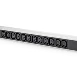 Digitus Steckdosenleiste mit Aluminiumprofil, 12-fach, 2 m Zuleitung Schutzkontaktstecker