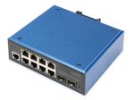 Digitus Industrieller 8+2-Port L2 managed Gigabit Ethernet PoE Switch