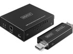 Digitus USB 3.2 Gen1 Fiber Extender, 5 Gbps, 4 Ports: 3x USB-A / 1x USB-C, 300m