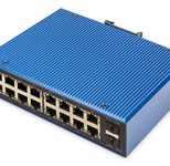 Digitus Industrieller 16+2-Port L2 managed Gigabit Ethernet PoE Switch